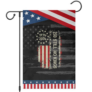 250 Still No Kings Garden Flag Vintage Patriotic Flag TS12 Distressed Black Blue Print Your Wear