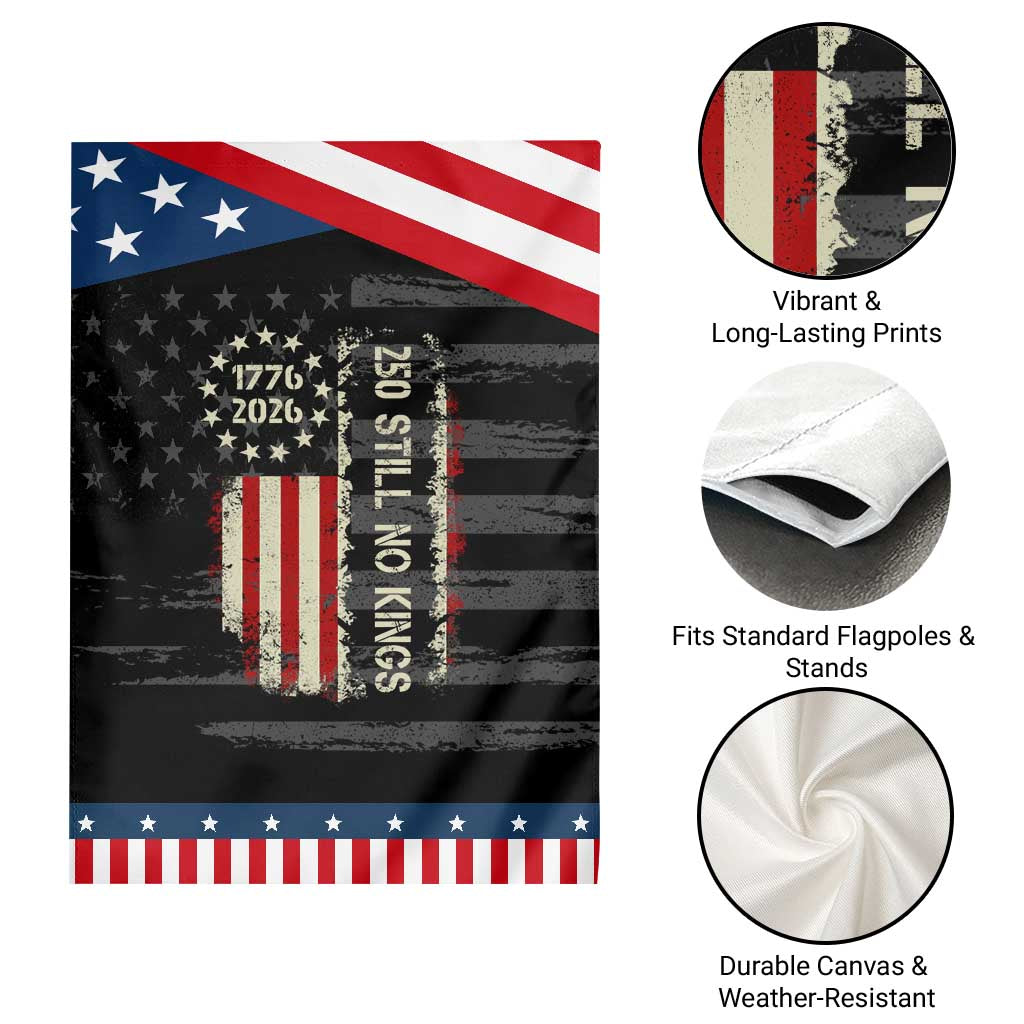 250 Still No Kings Garden Flag Vintage Patriotic Flag TS12 Print Your Wear