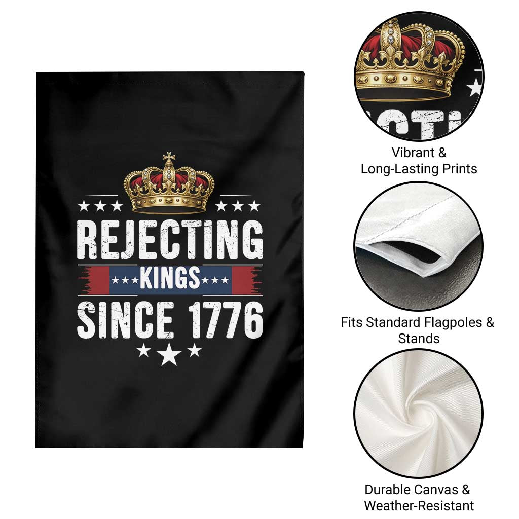 Rejecting Kings Since 1776 Garden Flag Anti Authoritarian Protest TS12 Print Your Wear