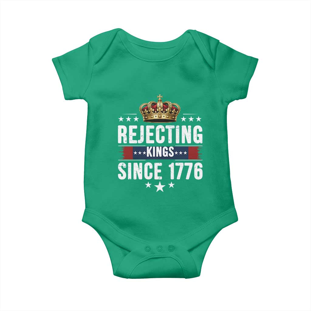 Rejecting Kings Since 1776 Baby Onesie Anti Authoritarian Protest TS12 Irish Green Print Your Wear
