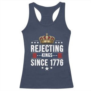 Rejecting Kings Since 1776 Racerback Tank Top Anti Authoritarian Protest TS12 Navy Print Your Wear
