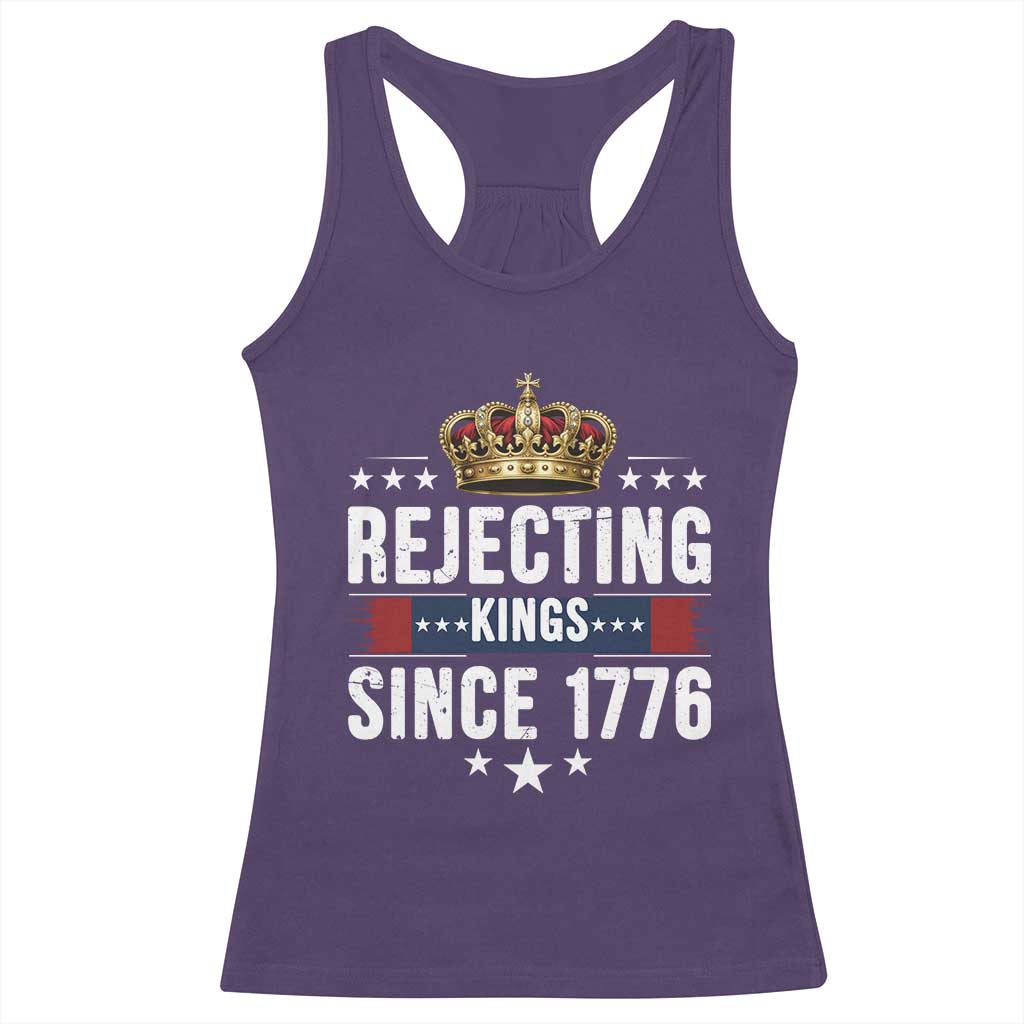 Rejecting Kings Since 1776 Racerback Tank Top Anti Authoritarian Protest TS12 Purple Print Your Wear