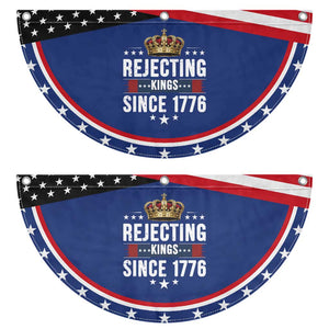 Rejecting Kings Since 1776 Patriotic Fan Flag Anti Authoritarian Protest