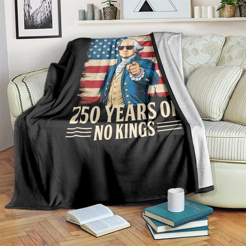 No Kings 250 Years George Washington Throw Blanket TS12 Print Your Wear