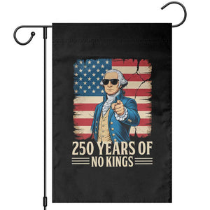 No Kings 250 Years George Washington Garden Flag TS12 Black Print Your Wear