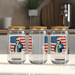No Kings 250 Years George Washington Glass Can TS12 Print Your Wear