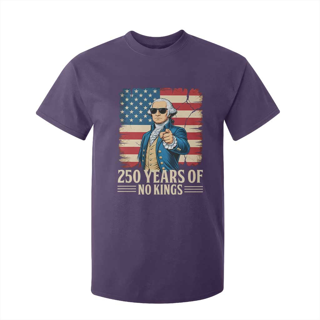 No Kings 250 Years George Washington T Shirt For Kid TS12 Purple Print Your Wear