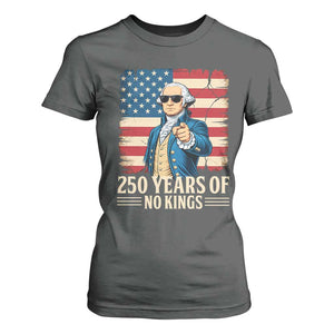 No Kings 250 Years George Washington T Shirt For Women TS12 Dark Heather Print Your Wear