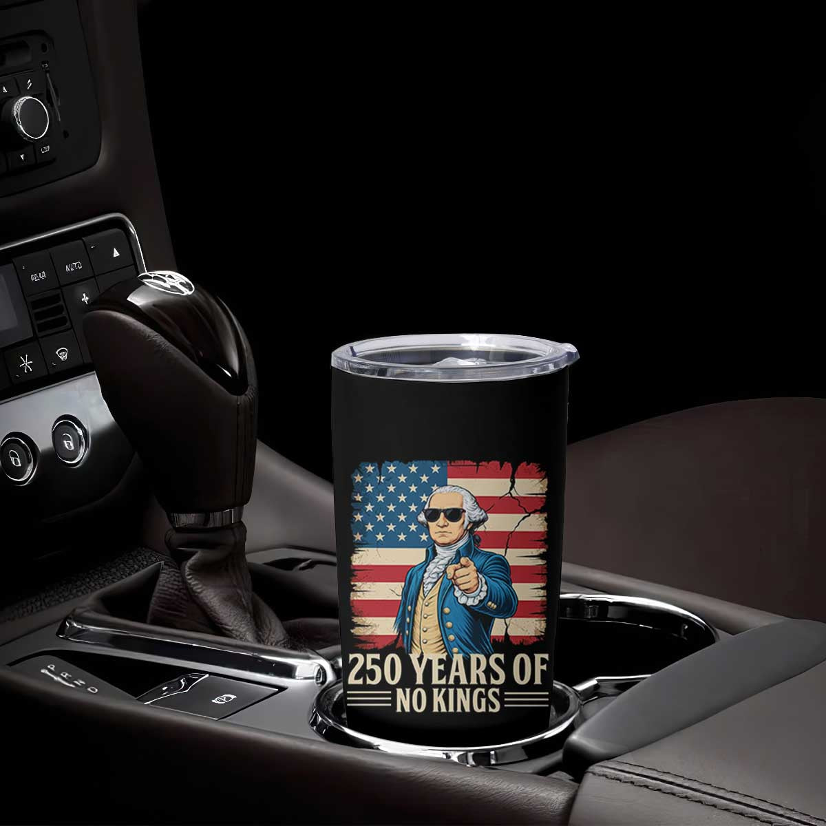 No Kings 250 Years George Washington Tumbler Cup TS12 Print Your Wear