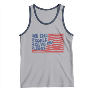 We The People Serve No Kings Tank Top American Freedom Protest TS12 Athletic Heather Navy Print Your Wear