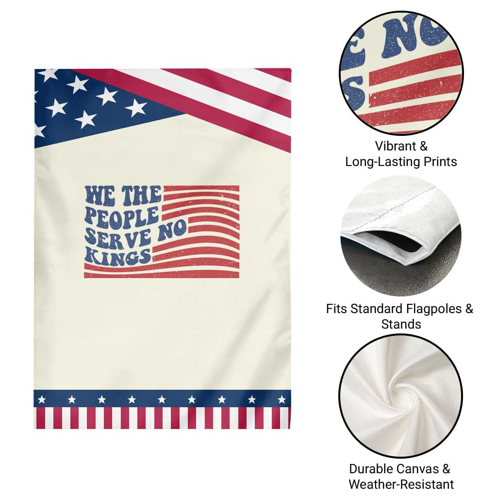 We The People Serve No Kings Garden Flag American Freedom Protest TS12 Print Your Wear
