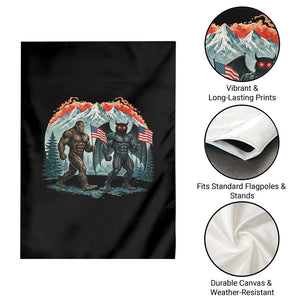Patriotic Bigfoot And Mothman Garden Flag Funny Cryptid Lover Gift TS12 Print Your Wear