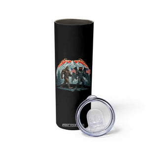 Patriotic Bigfoot And Mothman Skinny Tumbler Funny Cryptid Lover Gift TS12 Print Your Wear
