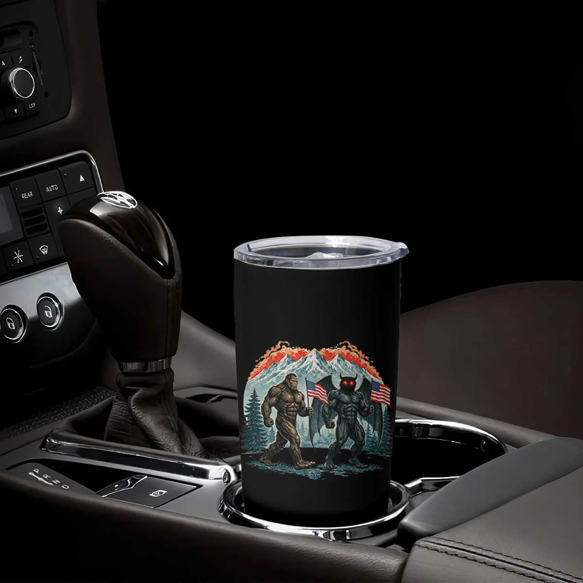Patriotic Bigfoot And Mothman Tumbler Cup Funny Cryptid Lover Gift TS12 Print Your Wear