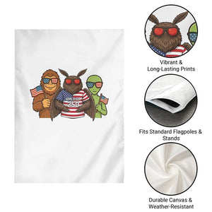 Funny Bigfoot Mothman Alien Garden Flag USA 250th Anniversary TS12 Print Your Wear