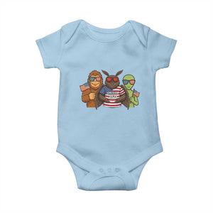 Funny Bigfoot Mothman Alien Baby Onesie USA 250th Anniversary TS12 Light Blue Print Your Wear