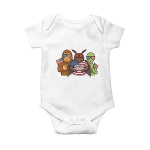Funny Bigfoot Mothman Alien Baby Onesie USA 250th Anniversary TS12 White Print Your Wear