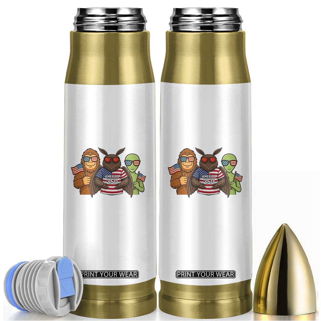 Funny Bigfoot Mothman Alien Bullet Tumbler USA 250th Anniversary TS12 White Print Your Wear