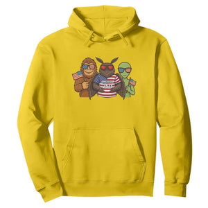 Funny Bigfoot Mothman Alien Hoodie USA 250th Anniversary TS12 Daisy Print Your Wear