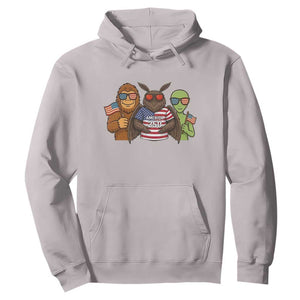 Funny Bigfoot Mothman Alien Hoodie USA 250th Anniversary TS12 Ice Gray Print Your Wear