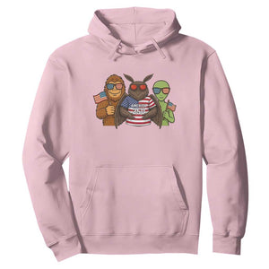 Funny Bigfoot Mothman Alien Hoodie USA 250th Anniversary TS12 Light Pink Print Your Wear