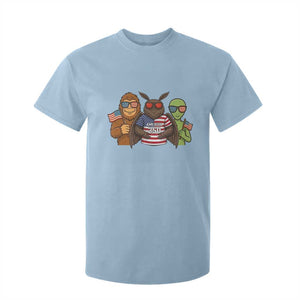 Funny Bigfoot Mothman Alien T Shirt For Kid USA 250th Anniversary TS12 Light Blue Print Your Wear