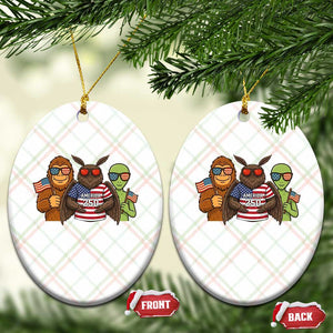 Funny Bigfoot Mothman Alien Ceramic Ornament USA 250th Anniversary TS12 Print Your Wear