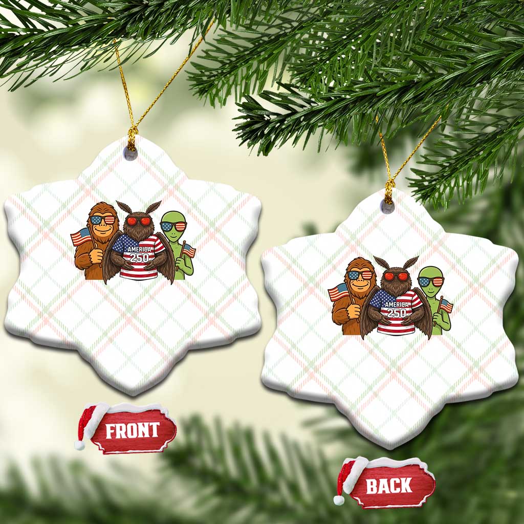 Funny Bigfoot Mothman Alien Ceramic Ornament USA 250th Anniversary TS12 Print Your Wear