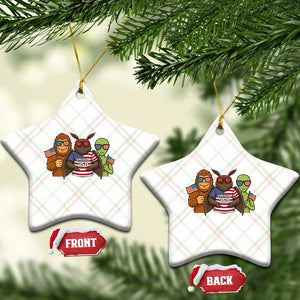 Funny Bigfoot Mothman Alien Ceramic Ornament USA 250th Anniversary TS12 Print Your Wear