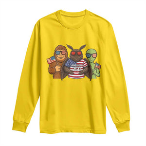 Funny Bigfoot Mothman Alien Long Sleeve Shirt USA 250th Anniversary TS12 Daisy Print Your Wear