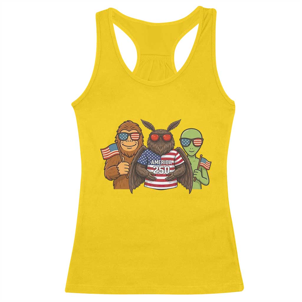 Funny Bigfoot Mothman Alien Racerback Tank Top USA 250th Anniversary TS12 Daisy Print Your Wear