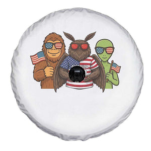 Funny Bigfoot Mothman Alien Spare Tire Cover USA 250th Anniversary TS12 Print Your Wear