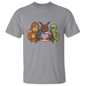 Funny Bigfoot Mothman Alien T Shirt USA 250th Anniversary TS12 Sport Gray Print Your Wear