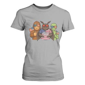 Funny Bigfoot Mothman Alien T Shirt For Women USA 250th Anniversary TS12 Sport Gray Print Your Wear