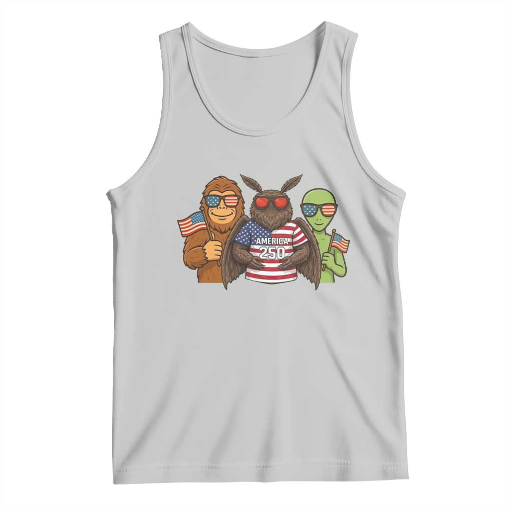Funny Bigfoot Mothman Alien Tank Top USA 250th Anniversary TS12 Ash Print Your Wear
