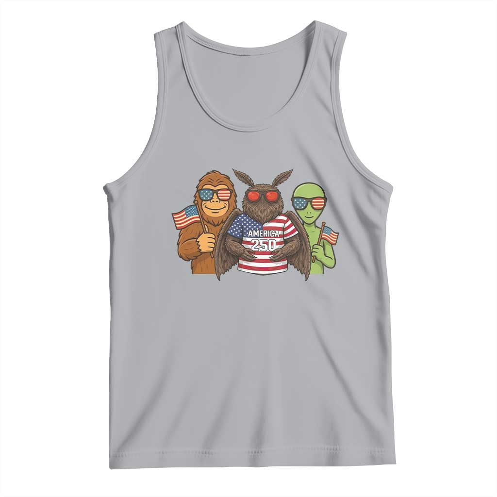 Funny Bigfoot Mothman Alien Tank Top USA 250th Anniversary TS12 Athletic Heather Print Your Wear