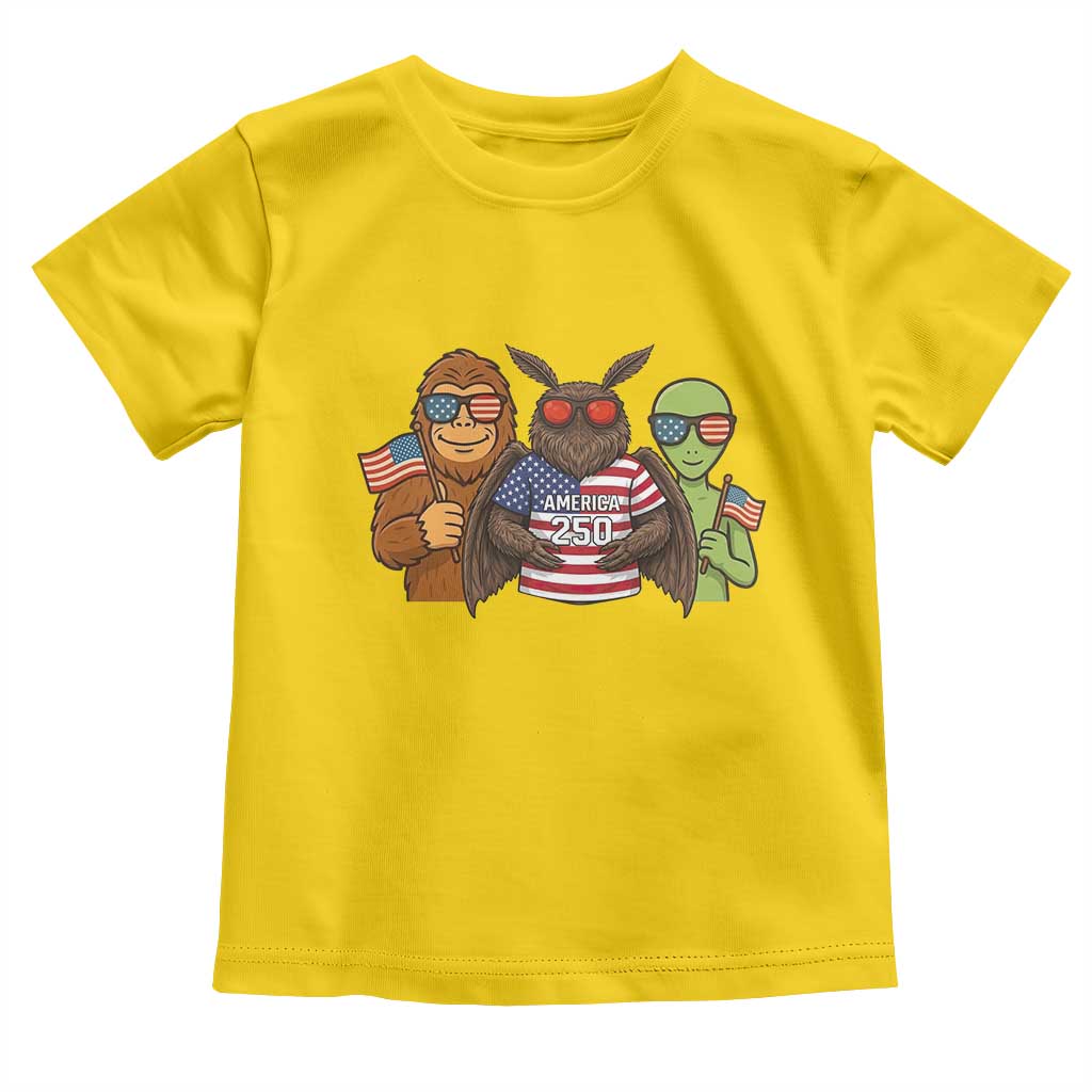 Funny Bigfoot Mothman Alien Toddler T Shirt USA 250th Anniversary TS12 Daisy Print Your Wear