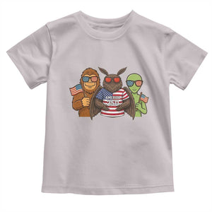 Funny Bigfoot Mothman Alien Toddler T Shirt USA 250th Anniversary TS12 Ice Gray Print Your Wear