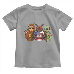 Funny Bigfoot Mothman Alien Toddler T Shirt USA 250th Anniversary TS12 Sport Gray Print Your Wear