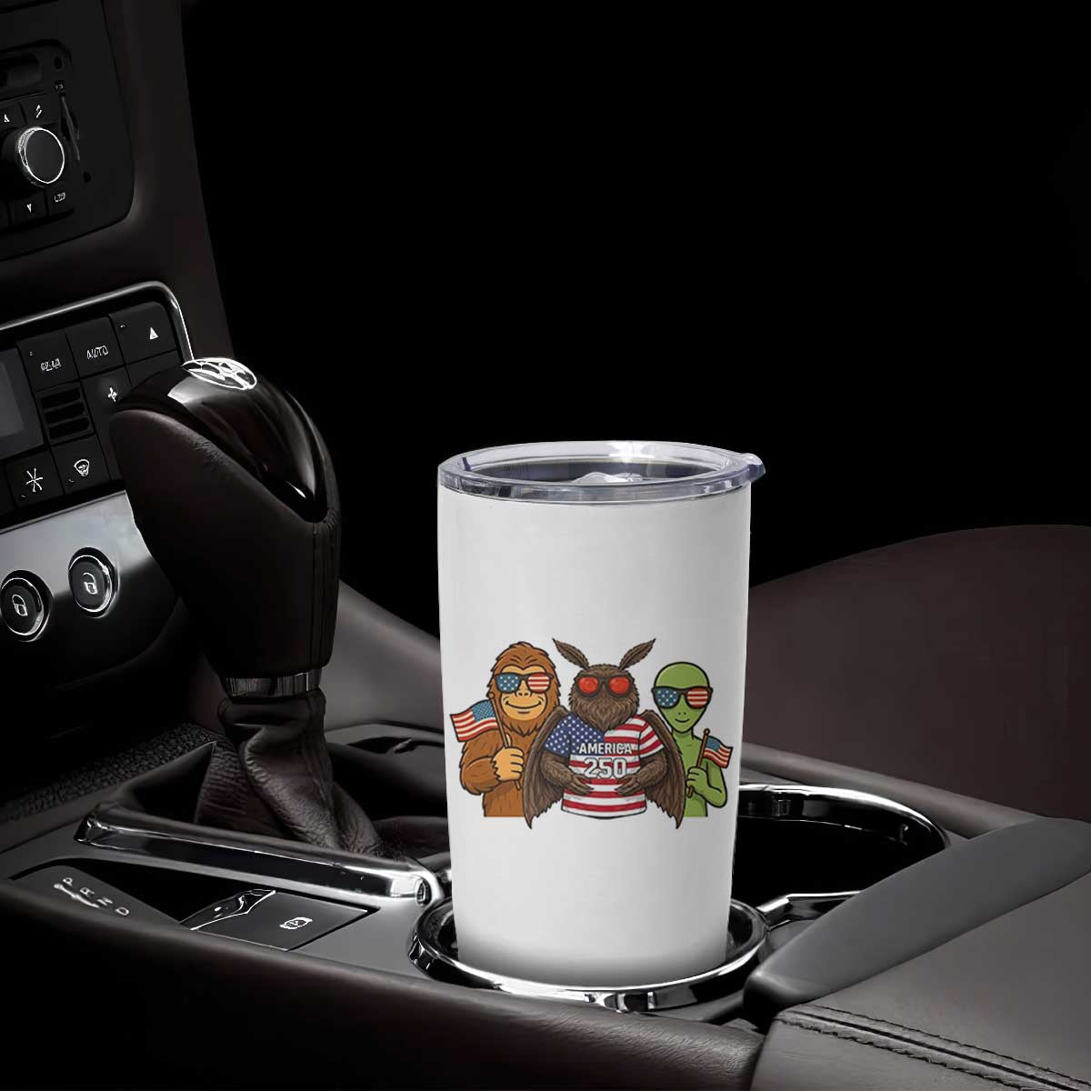 Funny Bigfoot Mothman Alien Tumbler Cup USA 250th Anniversary TS12 Print Your Wear
