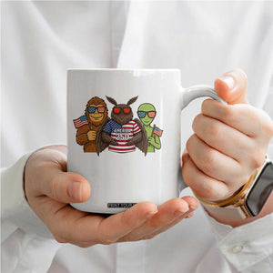 Funny Bigfoot Mothman Alien Coffee Mug USA 250th Anniversary TS12 Print Your Wear