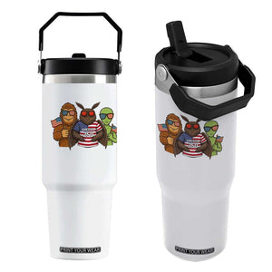 Funny Bigfoot Mothman Alien Flip Straw Tumbler USA 250th Anniversary TS12 One Size: 30 oz White Print Your Wear