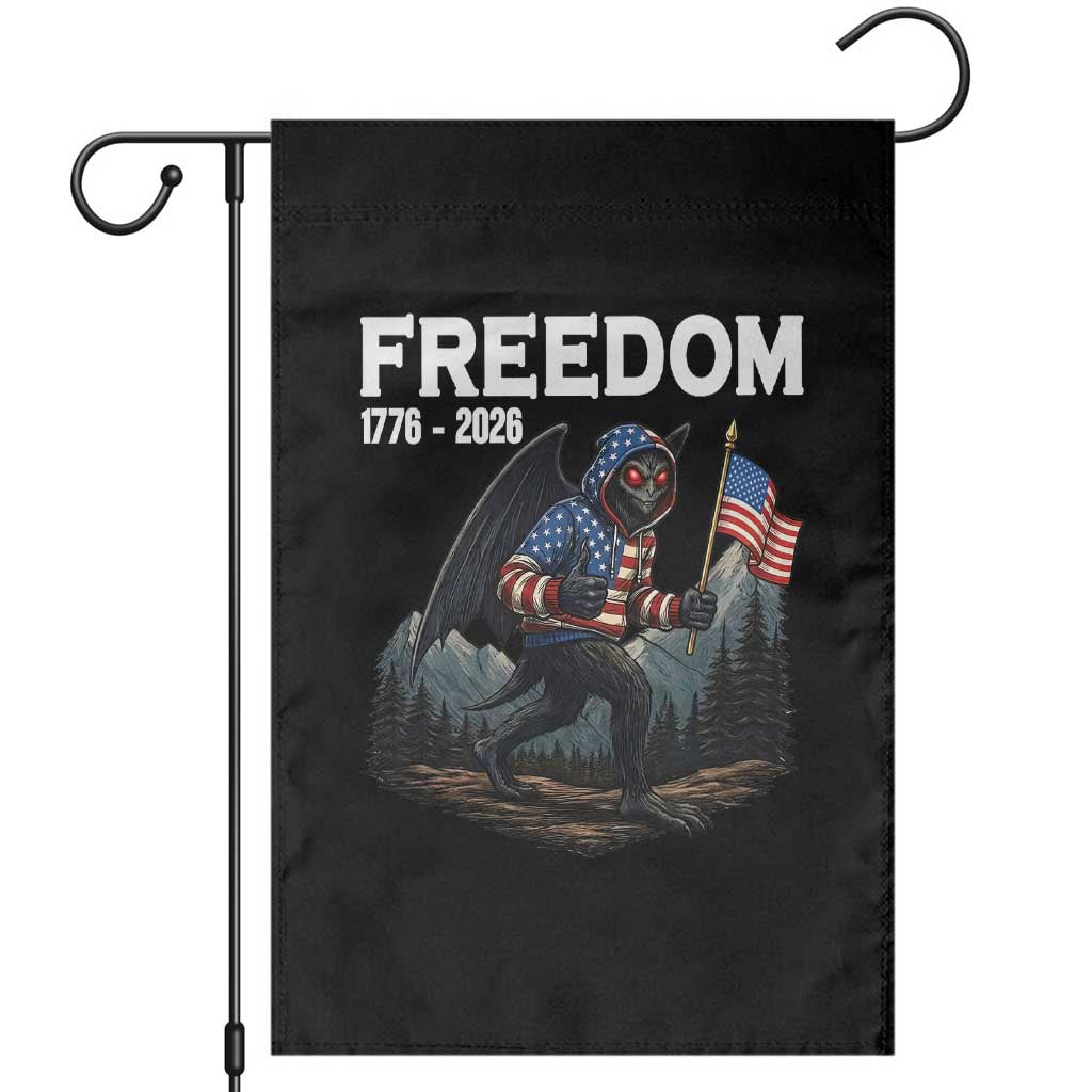 Patriotic Mothman Lover Garden Flag Funny USA 250 Anniversary Gift TS12 Black Print Your Wear