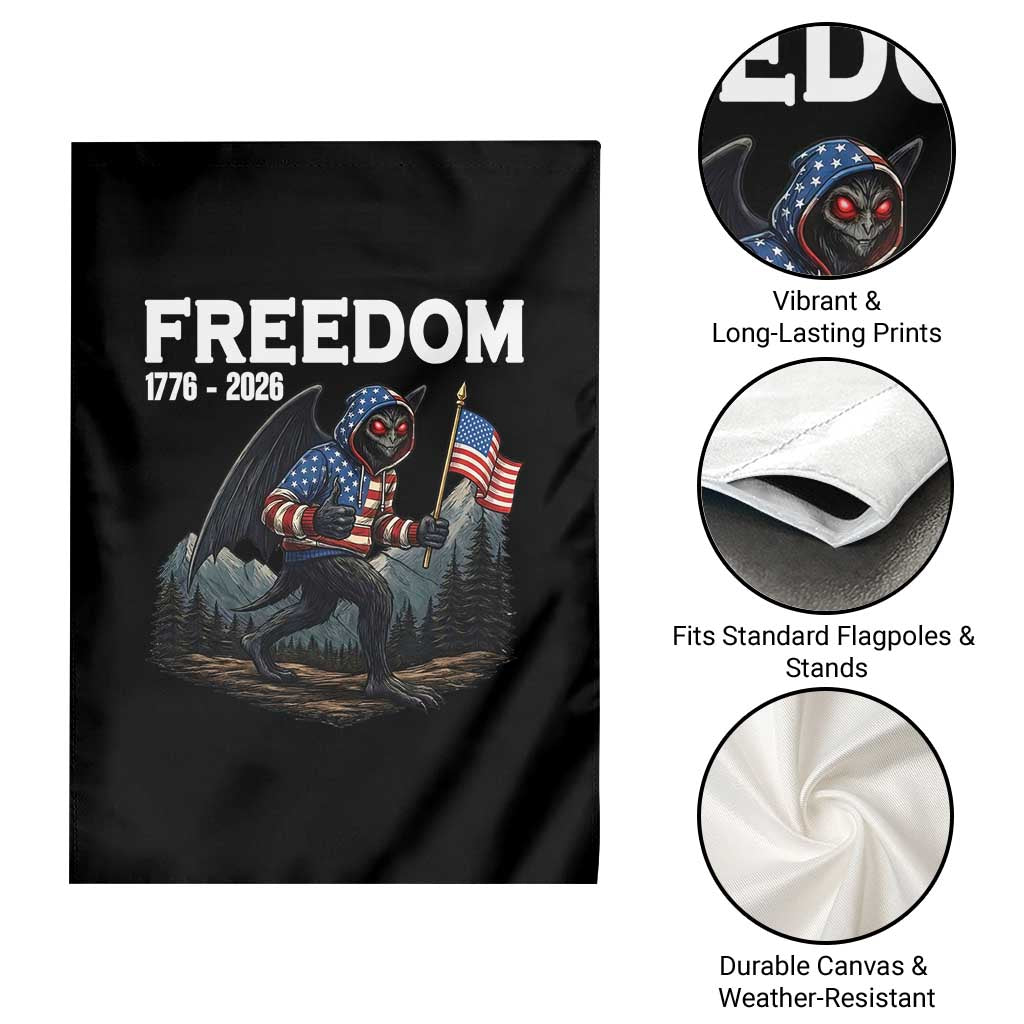 Patriotic Mothman Lover Garden Flag Funny USA 250 Anniversary Gift TS12 Print Your Wear