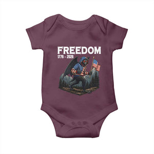 Patriotic Mothman Lover Baby Onesie Funny USA 250 Anniversary Gift TS12 Maroon Print Your Wear