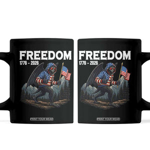 Patriotic Mothman Lover Coffee Mug Funny USA 250 Anniversary Gift TS12 Black Print Your Wear