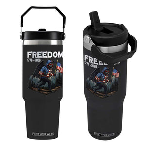 Patriotic Mothman Lover Flip Straw Tumbler Funny USA 250 Anniversary Gift TS12 One Size: 30 oz Black Print Your Wear