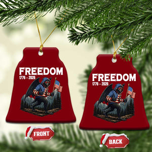 Patriotic Mothman Lover Ceramic Ornament Funny USA 250 Anniversary Gift TS12 Print Your Wear