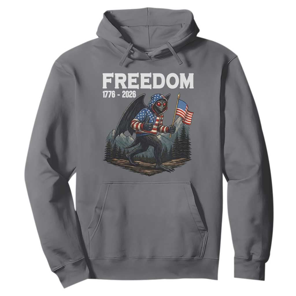 Patriotic Mothman Lover Hoodie Funny USA 250 Anniversary Gift TS12 Charcoal Print Your Wear