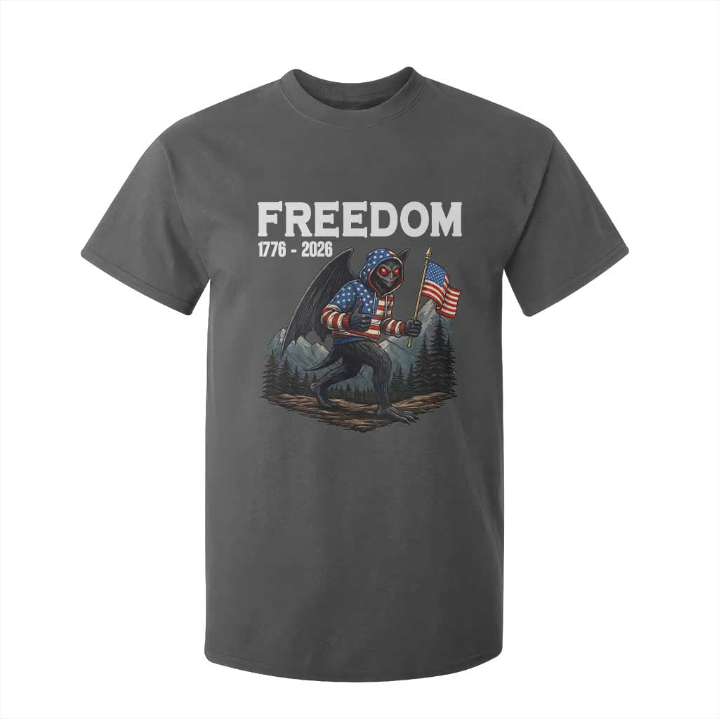 Patriotic Mothman Lover T Shirt For Kid Funny USA 250 Anniversary Gift TS12 Dark Heather Print Your Wear